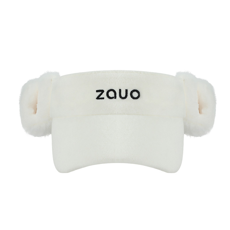 zauo防寒暖绒空顶帽护耳鸭舌帽
