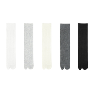 棉竹屋分趾羊蹄袜堆堆袜子女款春秋款2025新款搭配小皮鞋中筒袜