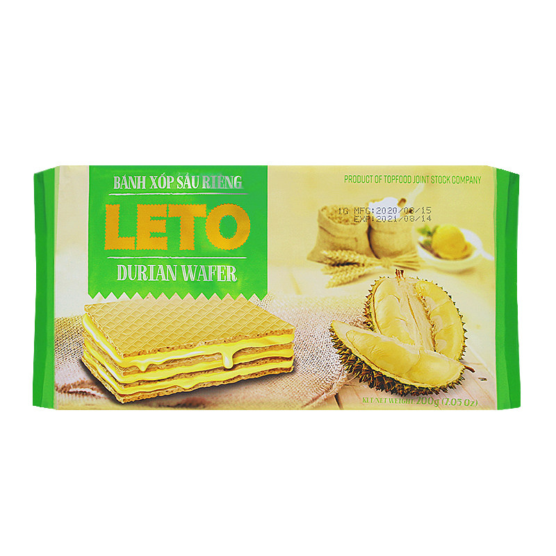 越南LETO榴莲威化饼200g原装进口