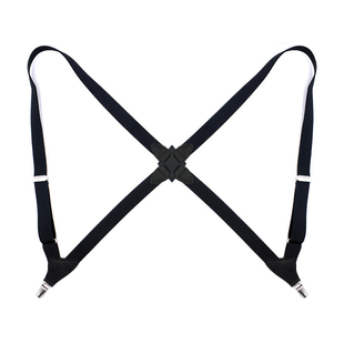 复古英伦后背式夹吊带枪套式背带男式侧夹款背带夹绅士西裤吊裤带