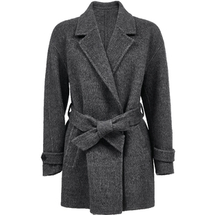 Vero Moda毛呢大衣2025冬季新款含绵羊毛系带双面呢外套32546T002