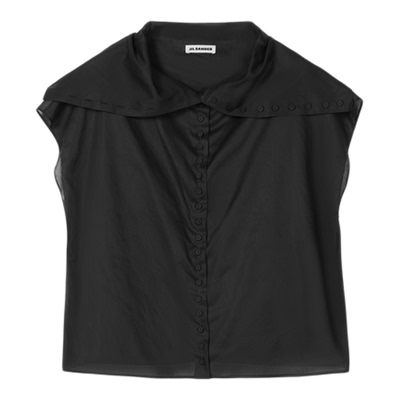 棉质宽松短袖衬衫JILSANDER
