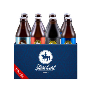 卡尔爵士德国啤酒精酿原浆皇家250ml*12瓶全麦芽拉格黄啤组合礼盒