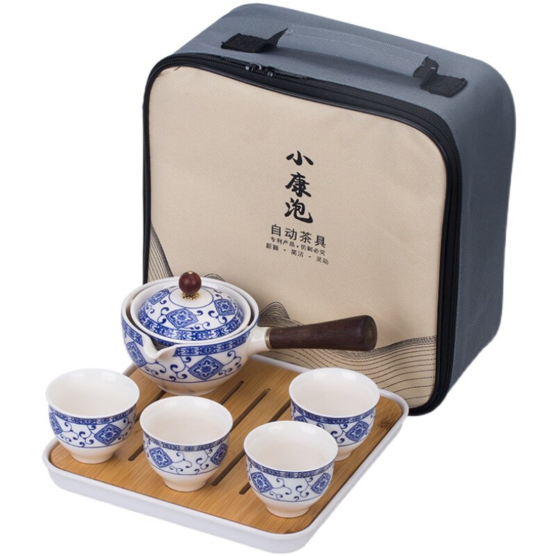 360度侧把壶茶盘防烫高档茶具