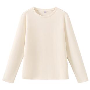 班尼路薄绒打底衫女2026新款秋冬长袖t恤加绒磨毛保暖内搭上衣M