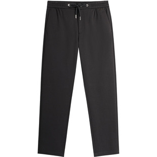 EHE男装再生纤维素纤维混纺松紧腰弹力针织休闲裤男秋季新款