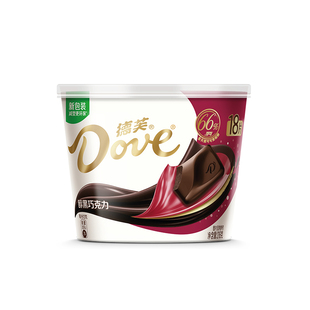 德芙黑巧碗装66%可可脂醇黑巧克力216g巧克力休闲零食批发