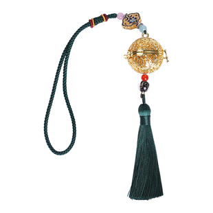 国色芳华西安杨贵妃葡萄花鸟纹银香囊镂空挂件非陕历博文创纪念品