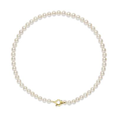 京润珍珠 挚梦925银淡水珍珠项链OT扣全珠链生日礼物送女友
