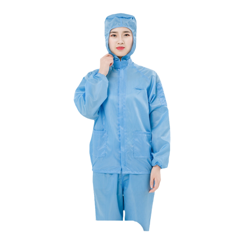 辉鹰连帽分体防静电服套装工作服