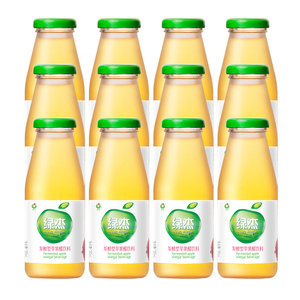 绿杰鲜汁发酵型苹果醋0蔗糖0脂肪50%果汁爽口解腻解辣260ml*12瓶