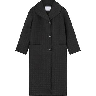 LK BENNETT黑色两件套马甲大衣2025年冬新款西装翻领单扣显瘦外套