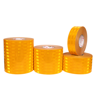 3MEGP黄色工程级反光膜夜间高亮防撞标识汽车交通安全警示反光条