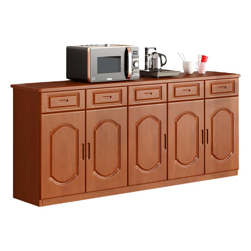 全实木松木餐边柜现代简约储物置物柜家用小户型橱柜碗柜收纳柜子
