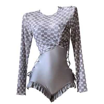 【假面猫】笑脸罩衫泳衣女