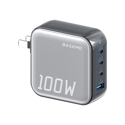 倍魔100W氮化镓充电器头多口PD快充头适用苹果小米17pro华为Macbookair笔记本电脑手机Type-C四口65W充电插头