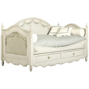 法式沙发床复古做旧雕花多功能儿童单人床男女孩可拉伸储物两用床