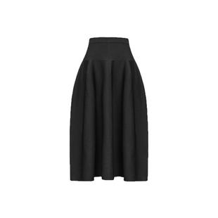 sdeer圣迪奥女装春秋装松紧拼接不规则针织半身裙长裙S23381101