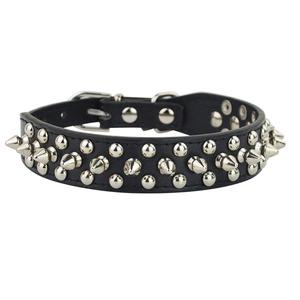 狗狗项圈金属防咬铆钉狗项圈小型犬中型犬狗脖圈法斗宠物狗牵引绳