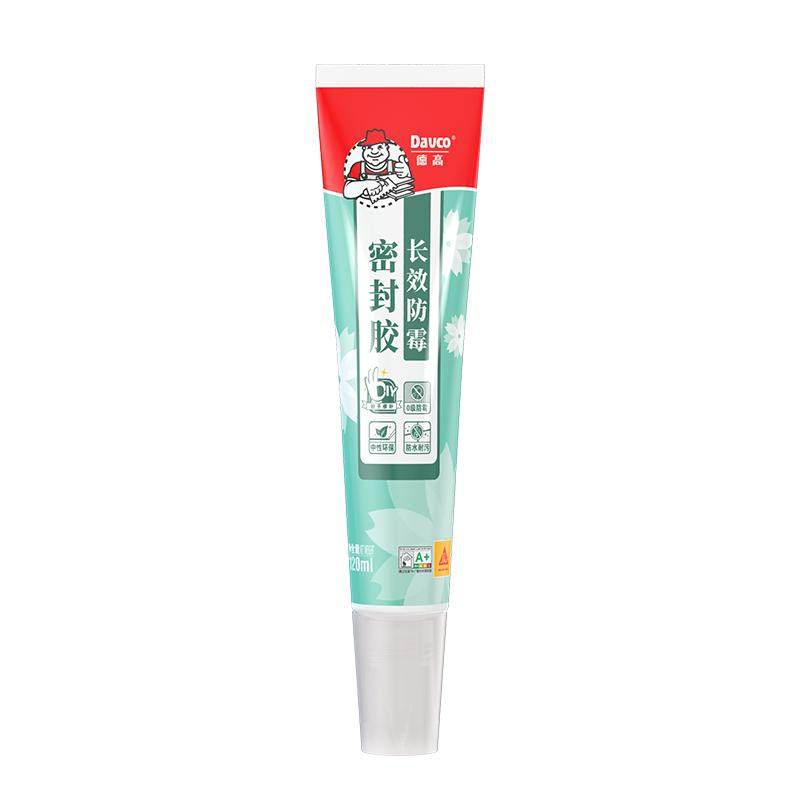 德高强力玻璃胶防水防霉厨卫小支马桶底部密封胶透明美容封边胶
