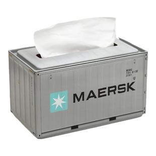 集装箱铁艺纸巾盒美式创意复古抽纸盒货柜造型酒吧餐厅风装饰摆件