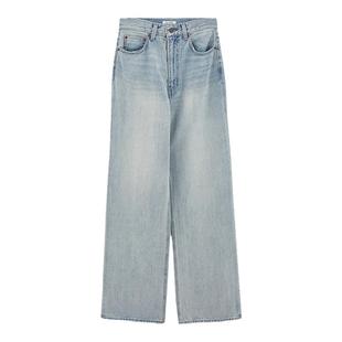 【裤王】SLY 春季水洗浅蓝直筒牛仔法棍裤030HSR11-4440