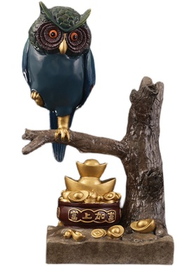 铜金鹰工艺品客厅猫头鹰摆件