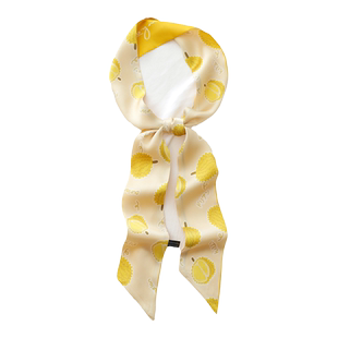 黄色细窄小长条丝巾发带女春秋绑包包编发丝带装饰飘带腰带高级感