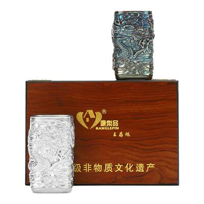 康乐品陶瓷鎏银四方柱