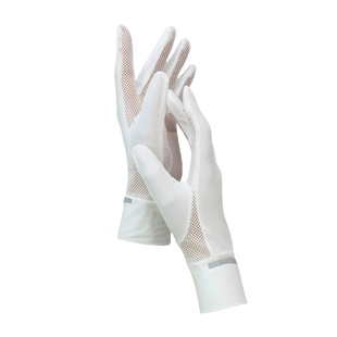 防晒手套女士夏天翻指薄冰丝开车骑行触屏防滑透气速干透气男露指