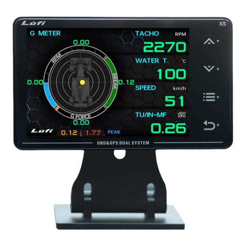 三代LUFI XS汽车多功能OBD&GPS仪表水温油温涡轮表陀螺仪G值改装