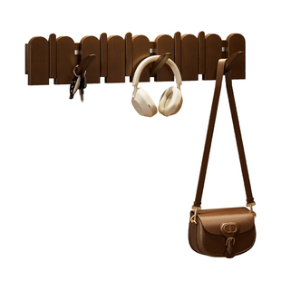 钢琴键挂衣架实木衣帽架不占空间墙上壁挂玄关入户门口置物挂包架