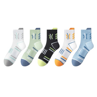 男纯棉网眼透气防臭运动袜