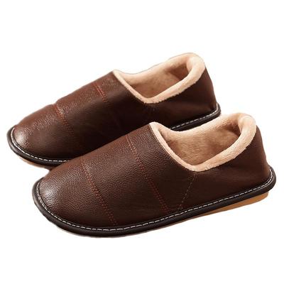 牛筋底男士包跟真皮保暖鞋