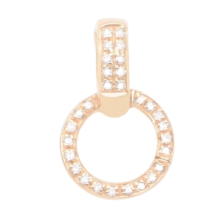 18K金万能扣头镶钻石18K金高货绳开关DIY配件AU750吊坠项链连接扣