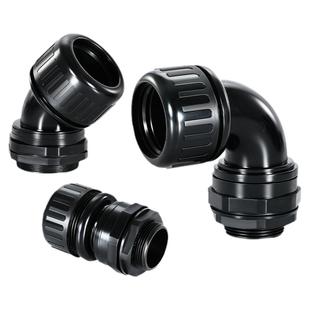 机器人波纹管360度旋转接头90度45度旋转弯头防水直接尼龙固定头