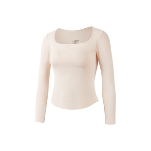 婷美保暖上衣女本命年修身带胸垫新款红色低领羊绒发热打底内搭