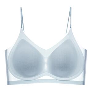 夏季超薄美背心式内衣女吊带聚拢无痕无钢圈文胸运动胸罩冰丝透气