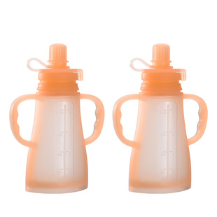 婴儿果泥吸吸袋喝米糊辅食袋挤压式宝宝多功能硅胶母乳保鲜饮水壶