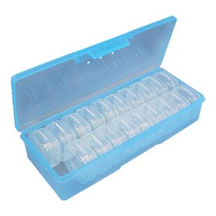 点钻DIY钻石画工具收纳盒20小方瓶美甲零件饰品十字绣笔贴钻神器