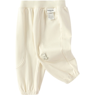巴拉巴拉女童裤子男童宝宝运动裤春秋季新款儿童休闲白色长裤潮孩