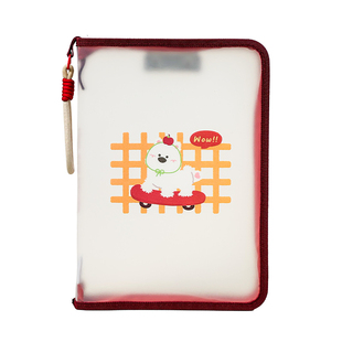 哈喽西高地透明手提文件收纳袋大开口拉链A4试卷收纳袋防水补习袋