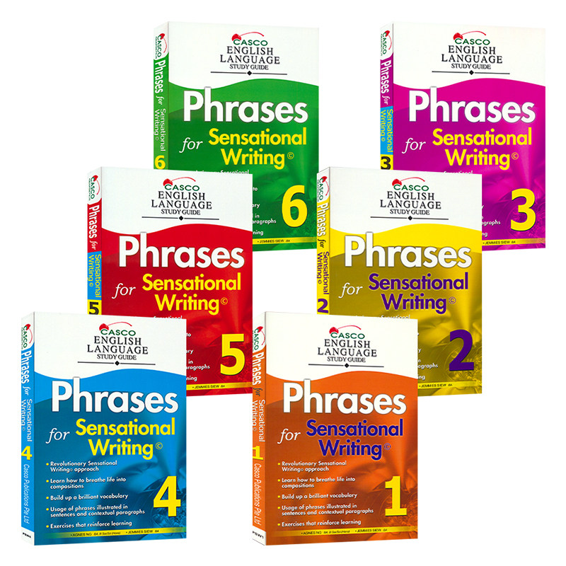 Casco Phrases for Sensational Writing 1-6 新加坡创意英语写作 五感写作法 好词好句小学英文写作提高短语积累英文原版进口图书
