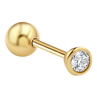 耳骨钉莫桑钻K金单只耳钉女高级