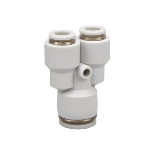 Y型三通接头PYW16-14-12-10-8-6-4mm气管大小头减径塑料气动快接