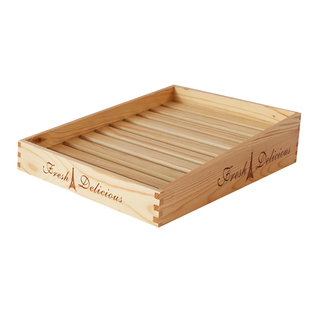 新品斜坡木盘格栅面包店展示架蛋糕房盘子烘焙店摆件陈列实木糕点