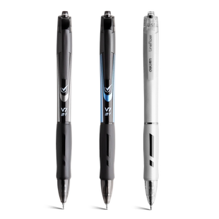 得力中性笔V1考试专用笔考研考公按动笔备考学生用0.5mm速干中性笔高考中考st笔头刷题笔顺滑黑色水笔碳素笔