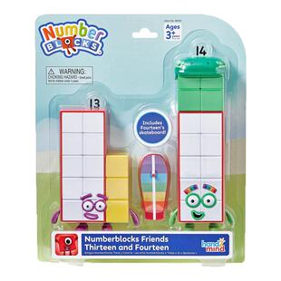 美国Numberblocks联名款数字积木人偶13和14儿童益智玩具数学教具