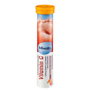 dm德国Mivolis泡腾片维生素C无糖孕妇儿童VC泡腾片das钙镁铁锌维c