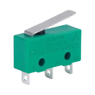 微动开关KW4-3Z-3小型行程限位开关 三3脚带柄滚轮5A250V按键开关